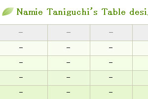 Css Table Template